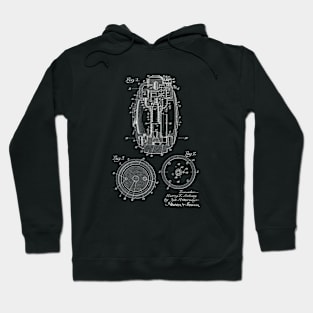 Hand Grenade Vintage Patent Drawing Hoodie